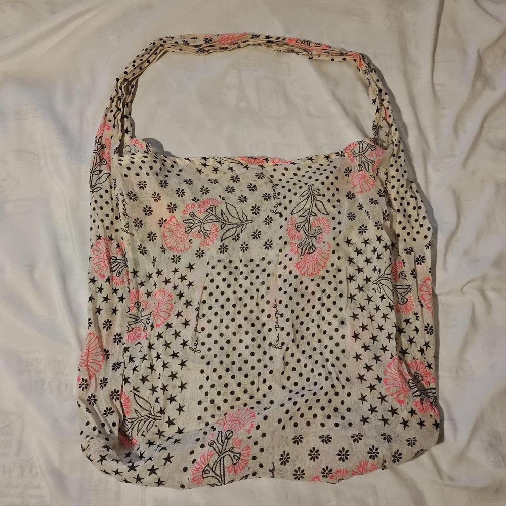 Free People Floral/Stars Cloth Bag